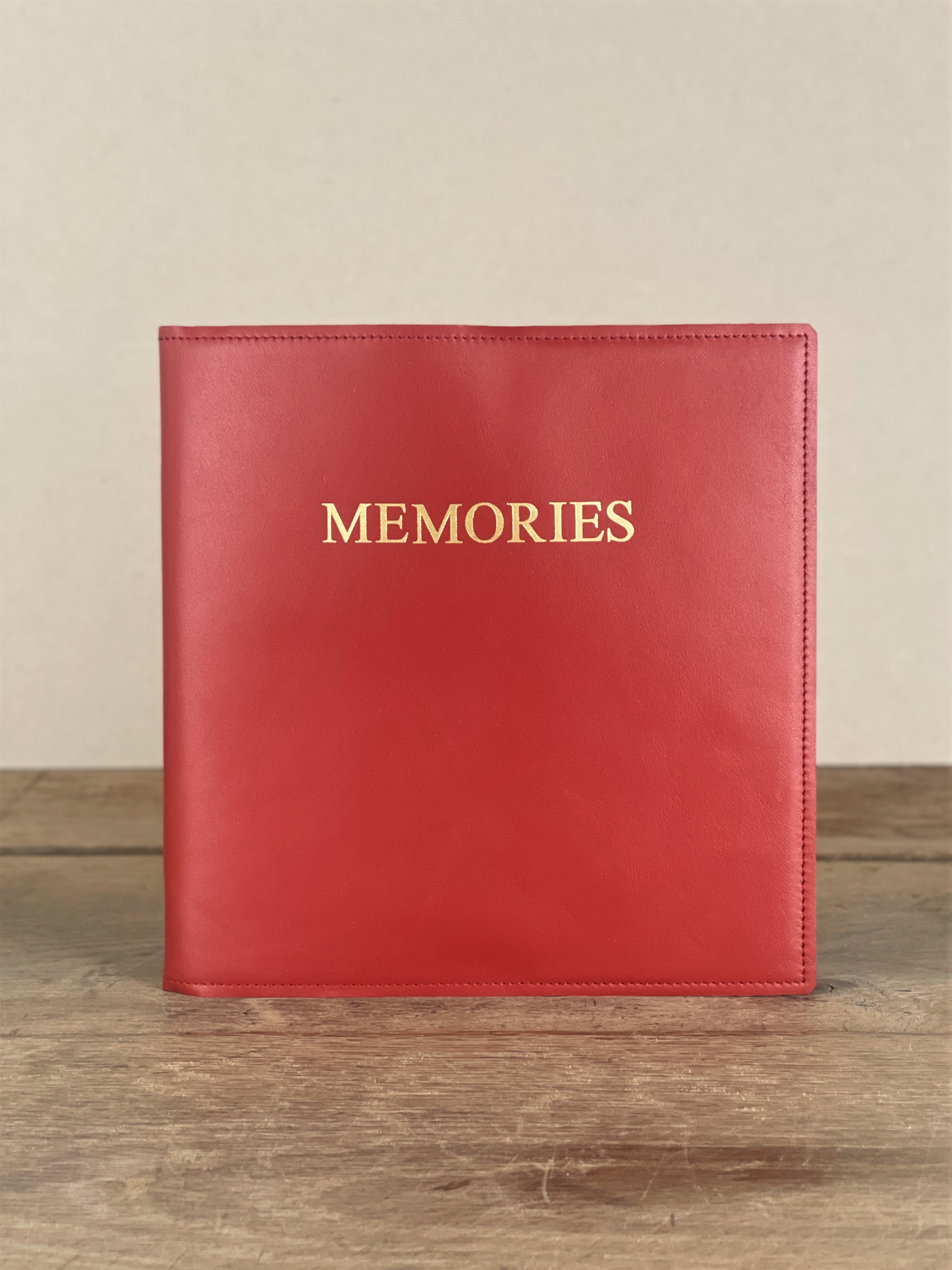 Leder Album memories rot