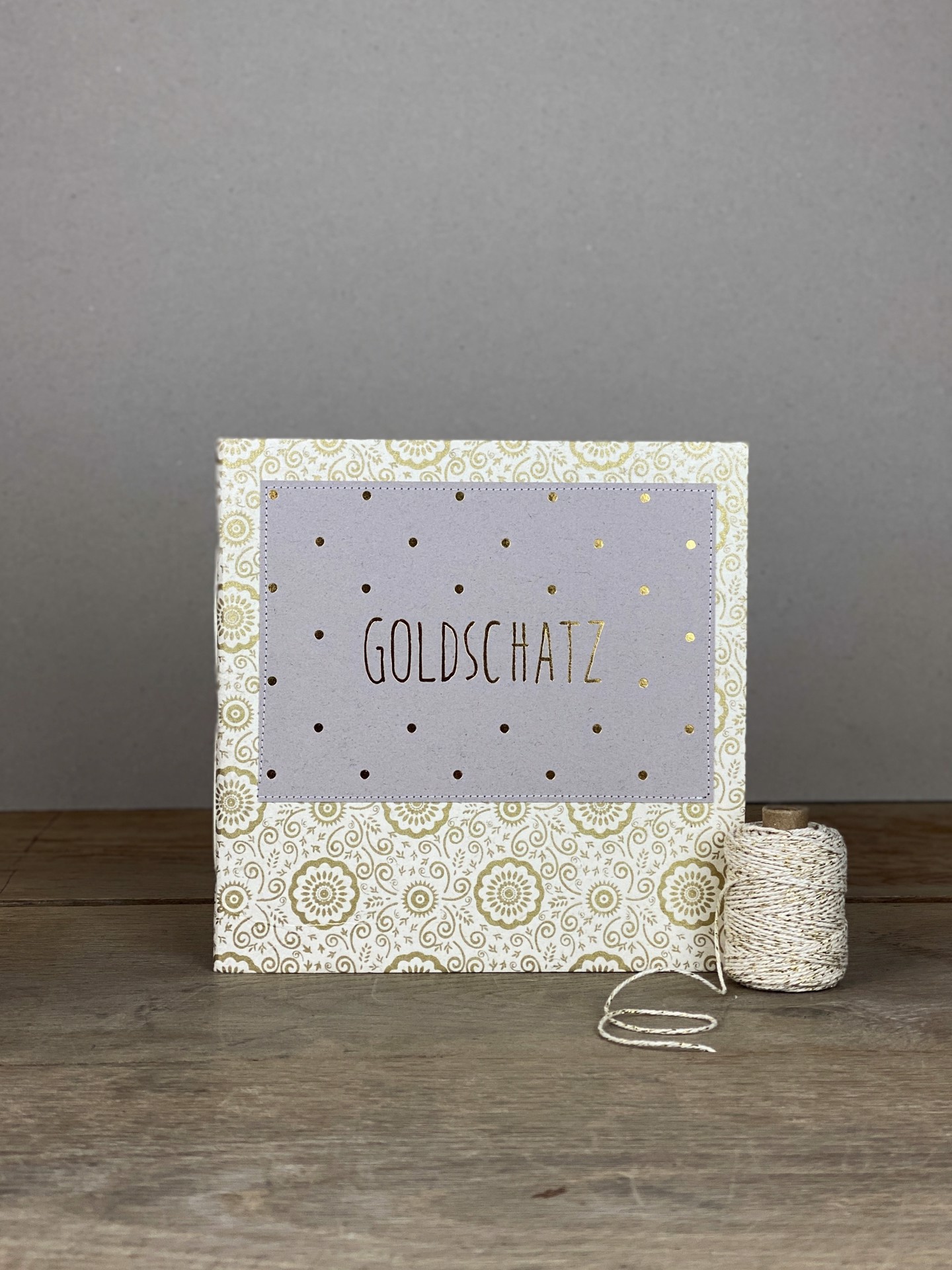 Album Softcover Quart Tag Goldschatz floral weiß/gold 