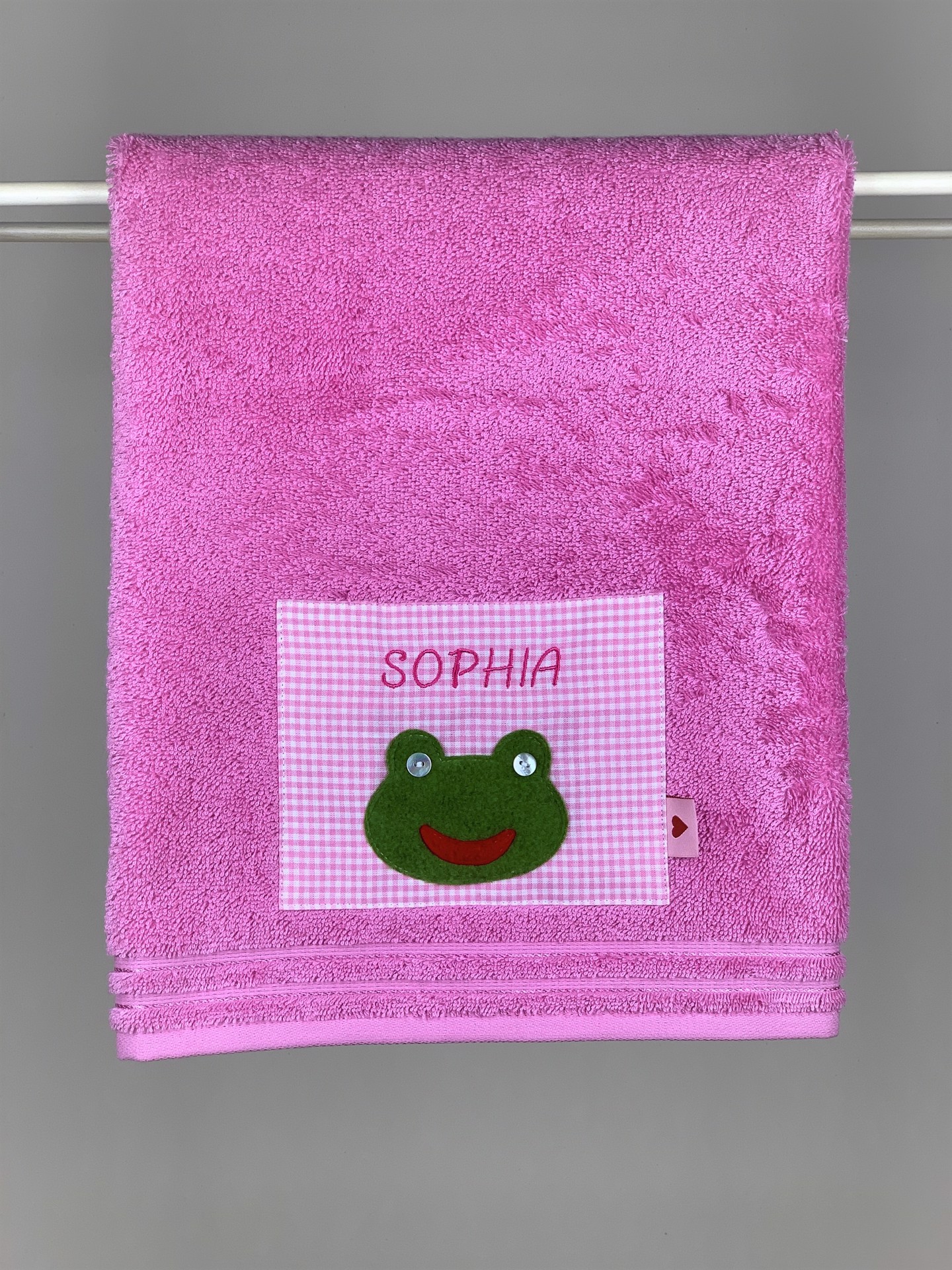 Handtuch No. 04 Frosch rosa